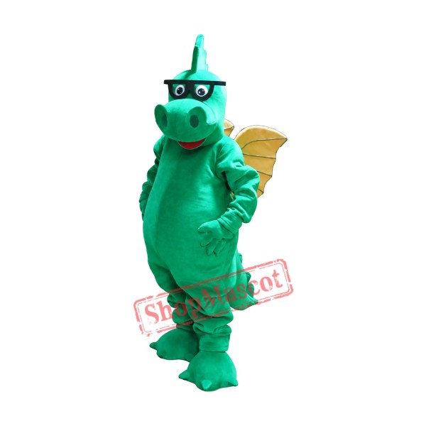 Lovely Green Dragon Mascot Costume