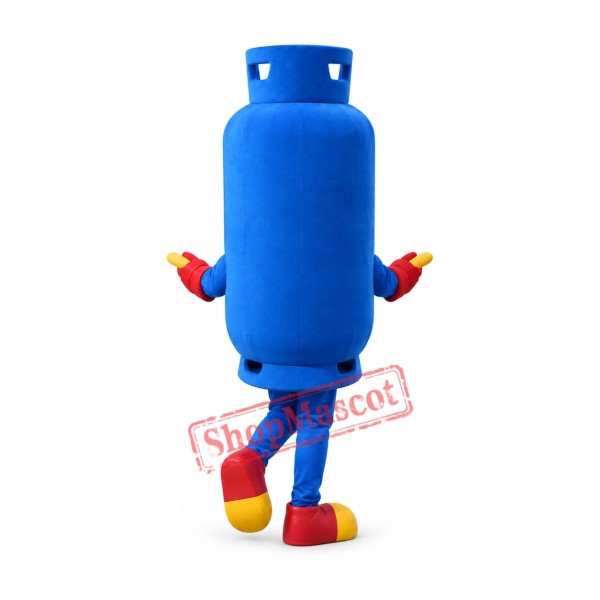 Blue Gas Tank Mascot Costume Blue Gas Tank Mascot Costume