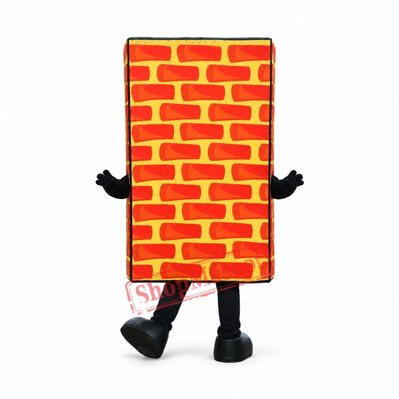 Brick Wall Mascot Costume Brick Wall Mascot Costume