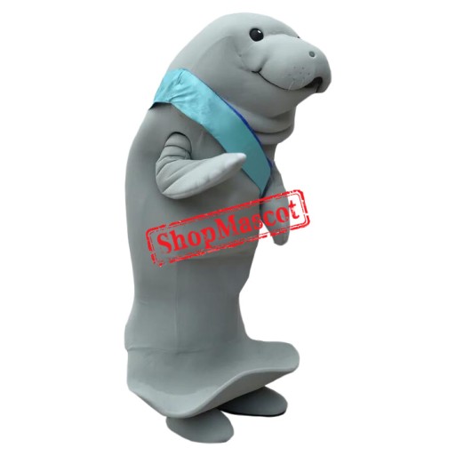 Friendly Manatee Mascot Costume
