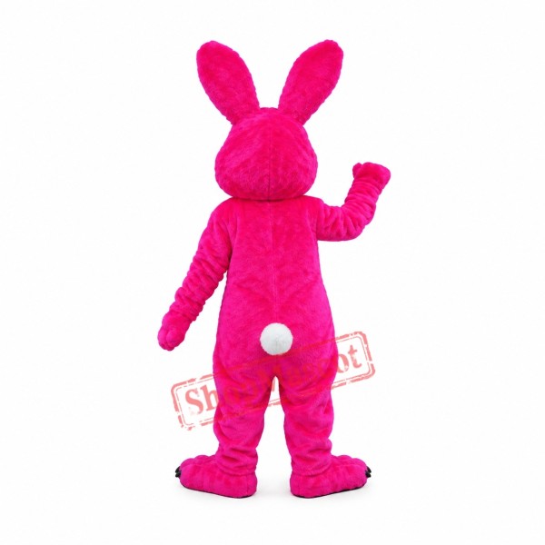Pink & White Rabiit Mascot Costume