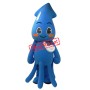 Friendly Blue Squid Mascot Costume