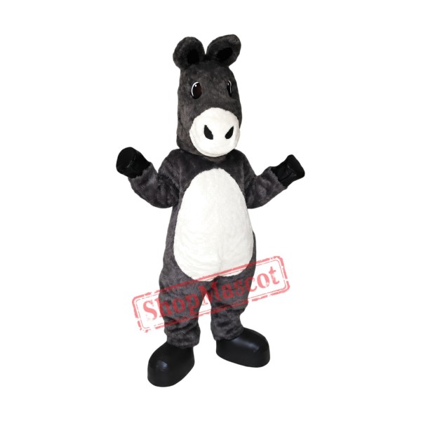 Happy Realistic Donkey Mascot Costume Happy Realistic Donkey Mascot Costume