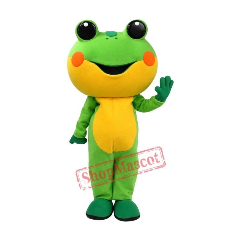 Superb Friendly Lightweight Frog Mascot Costume Superb Friendly Lightweight Frog Mascot Costume