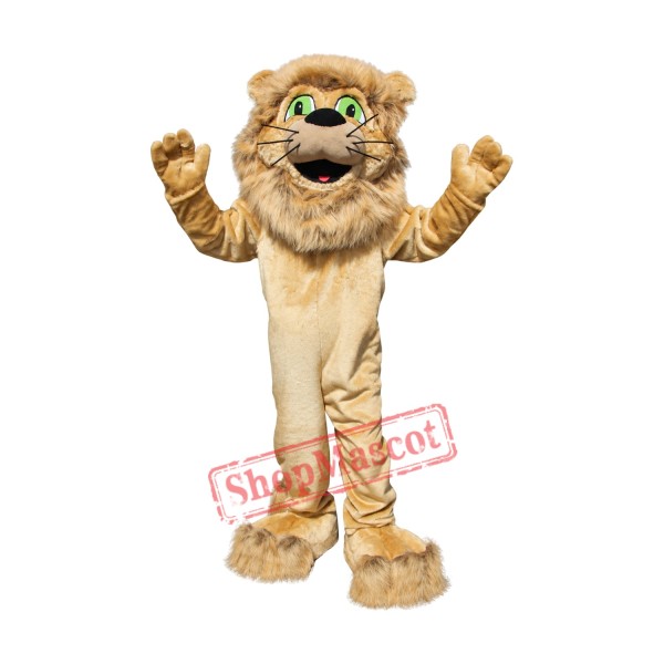 Friendly Realistic Lion Mascot Costume Friendly Realistic Lion Mascot Costume