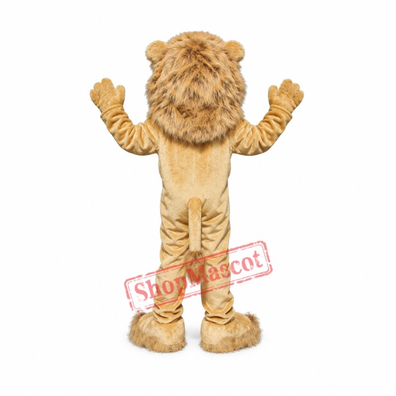 Friendly Realistic Lion Mascot Costume