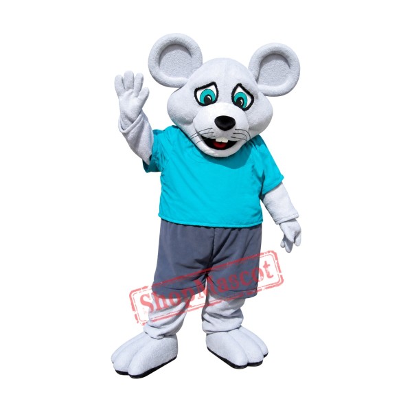 Friendly Lightweight Grey Mouse Mascot Costume