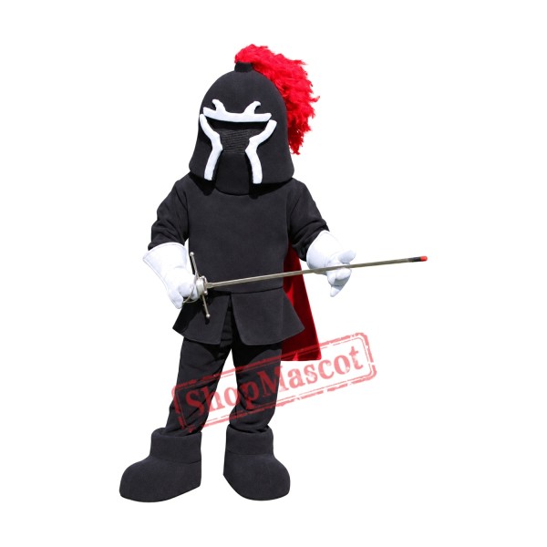 Black & Red Lightweight Warrior Mascot Costume