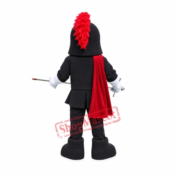 Black & Red Lightweight Warrior Mascot Costume Black & Red Lightweight Warrior Mascot Costume