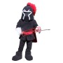 Black & Red Lightweight Warrior Mascot Costume