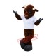 Friendly Power Buffalo Mascot Costume Friendly Power Buffalo Mascot Costume