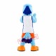 Friendly Blue Hawk Mascot Costume