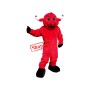 Friendly Red Bull Mascot Costume