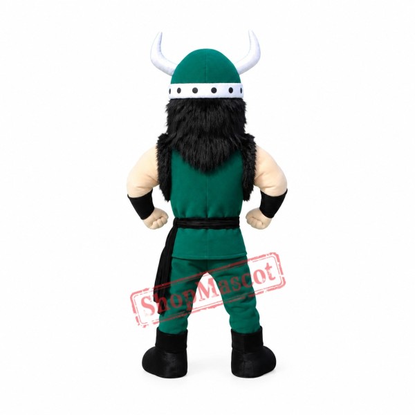 Green Suit Viking Mascot Costume