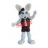 Friendly White Bunny Mascot Costume