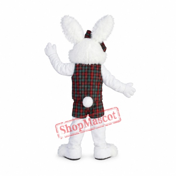 Friendly White Bunny Mascot Costume Friendly White Bunny Mascot Costume