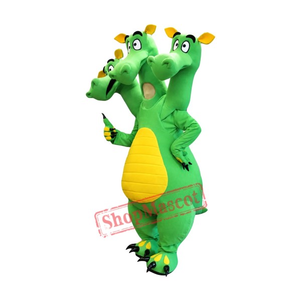 Three-headed Dragon Mascot Costume