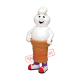 Friendly Lightweight Ice Cream Mascot Costume