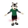 Power Sport Realistic Wolf Mascot Costume