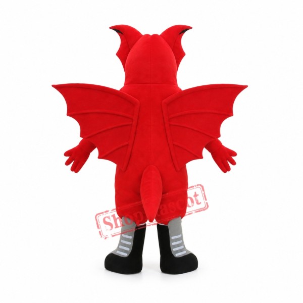 Friendly Realistic Red Dragon Mascot Costume Friendly Realistic Red Dragon Mascot Costume