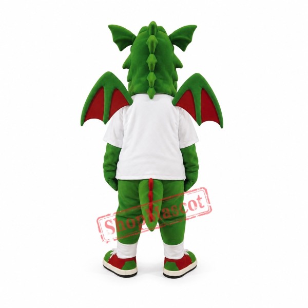 Friendly Realistic Green Dragon Mascot Costume Friendly Realistic Green Dragon Mascot Costume