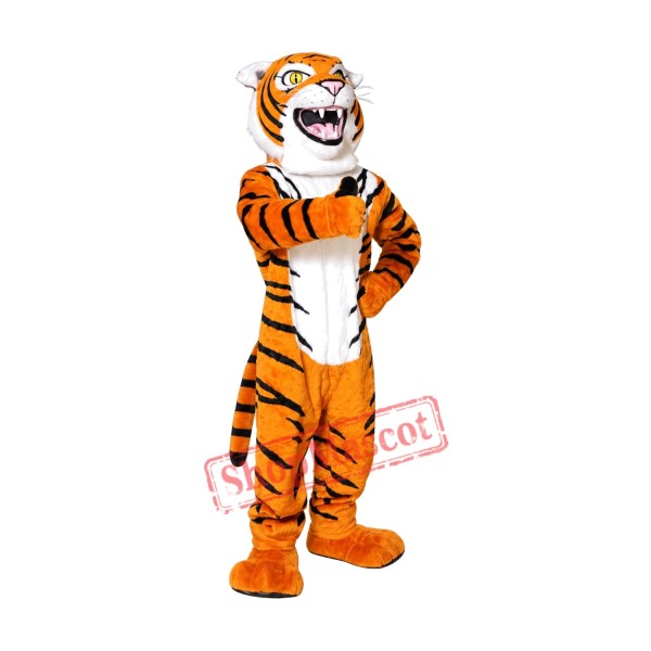Superb Friendly Realistic Tiger Mascot Costume Superb Friendly Realistic Tiger Mascot Costume