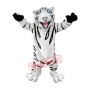 Affordable Realistic White Tiger Mascot Costume