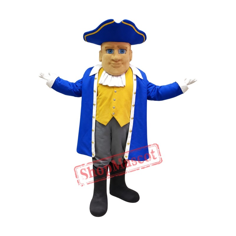 Superb Friendly Patriot Mascot Costume Superb Friendly Patriot Mascot Costume