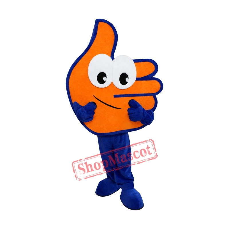 Friendly Thumbs Up Mascot Costume Friendly Thumbs Up Mascot Costume