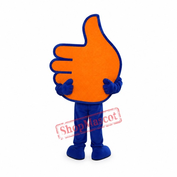 Friendly Thumbs Up Mascot Costume Friendly Thumbs Up Mascot Costume