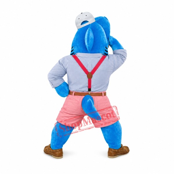 Realistic Blue Shark Mascot Costume Realistic Blue Shark Mascot Costume