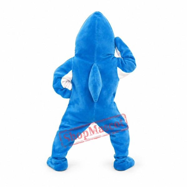 Superb Realistic Blue Shark Mascot Costume Superb Realistic Blue Shark Mascot Costume