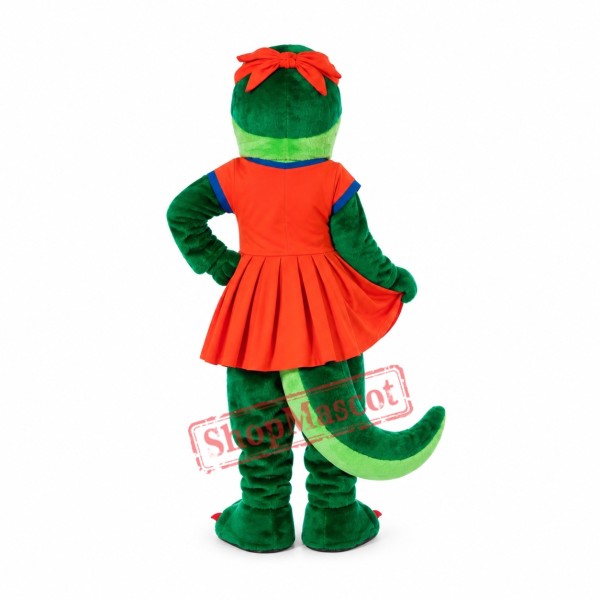 Sport Female Alligator Mascot Costume Sport Female Alligator Mascot Costume