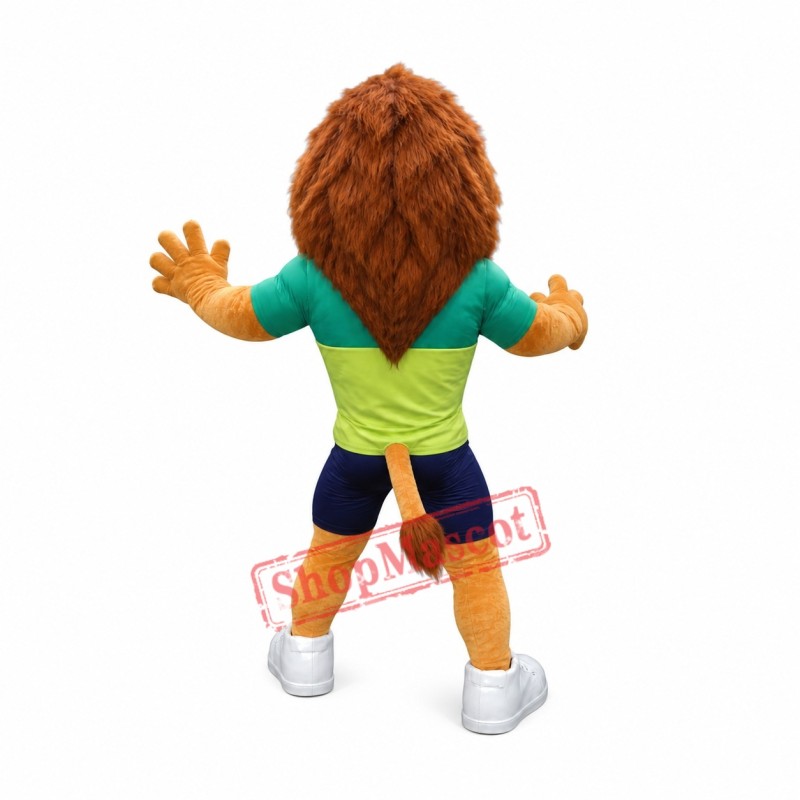 Friendly Power Lion Mascot Costume Friendly Power Lion Mascot Costume