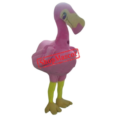 Superb Pink Flamingo Mascot Costume