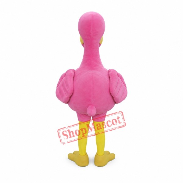 Superb Pink Flamingo Mascot Costume Superb Pink Flamingo Mascot Costume