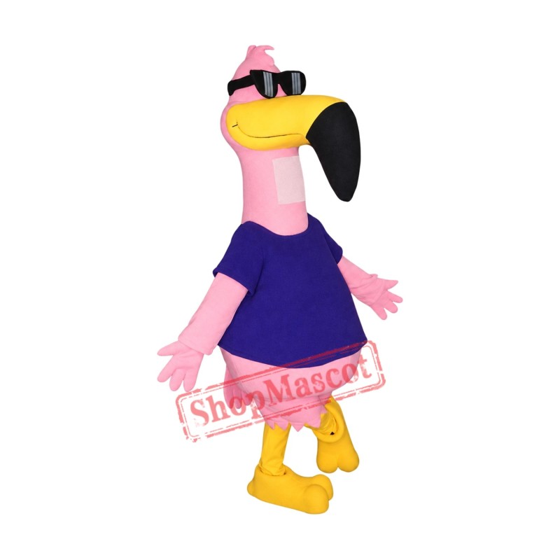 Superb Flamingo Mascot Costume Superb Flamingo Mascot Costume