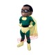 Muscular African American Hero Mascot Costume