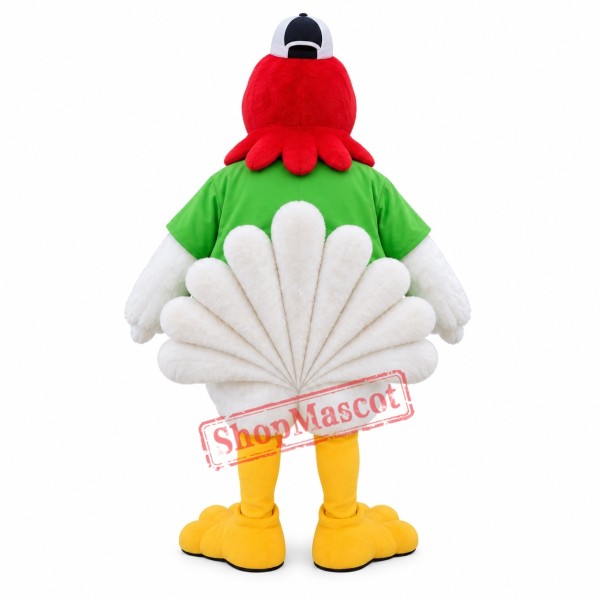 Superb White Turkey Mascot Costume