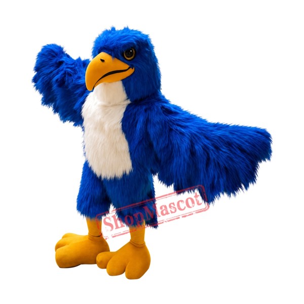 Superb Blue Hawk Mascot Costume Superb Blue Hawk Mascot Costume