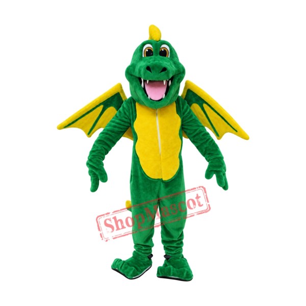 Superb Green Dragon Mascot Costume