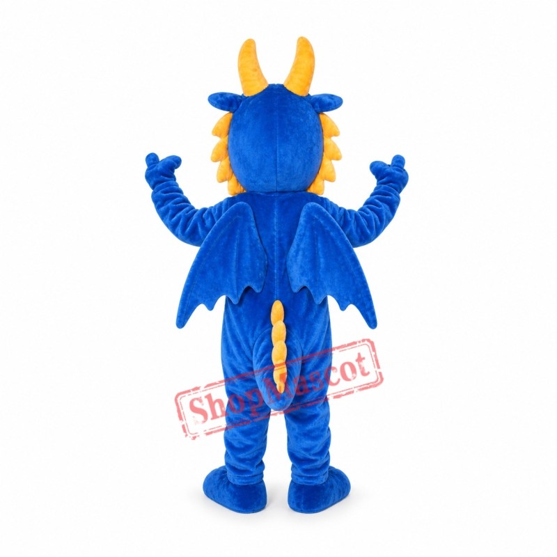 Affordable Blue Dragon Mascot Costume Affordable Blue Dragon Mascot Costume