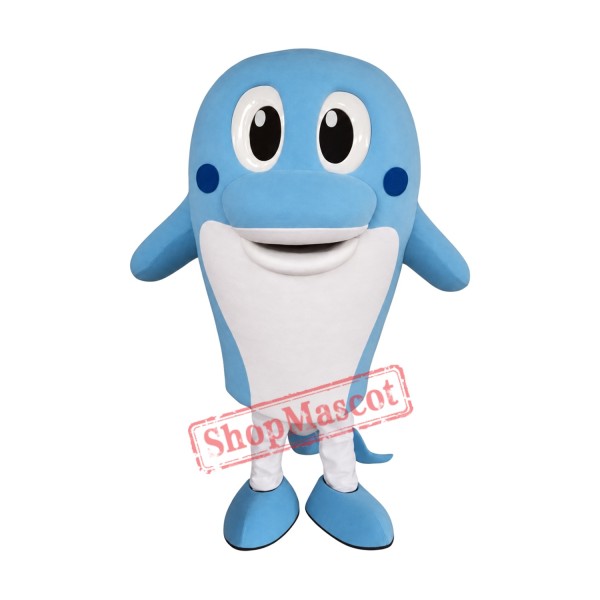 Lovely Lightweight Blue Dolphin Mascot Costume