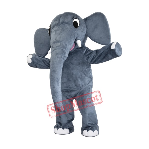 Friendly Realistic Elephant Mascot Costume Friendly Realistic Elephant Mascot Costume