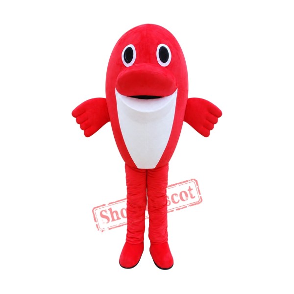 Affordable Red Fish Mascot Costume