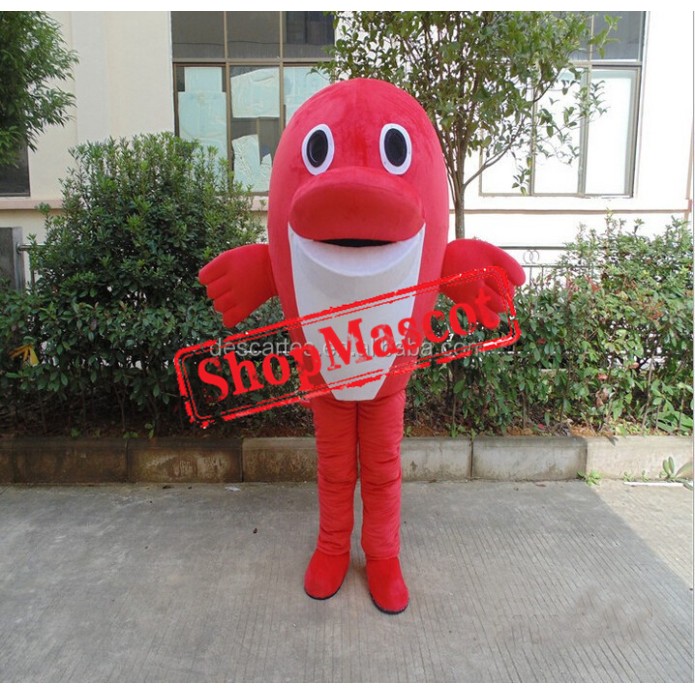 Affordable Red Fish Mascot Costume