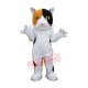 Affordable Brown White Cat Mascot Costume Affordable Brown White Cat Mascot Costume