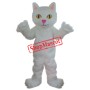 Affordable White Cat Mascot Costume