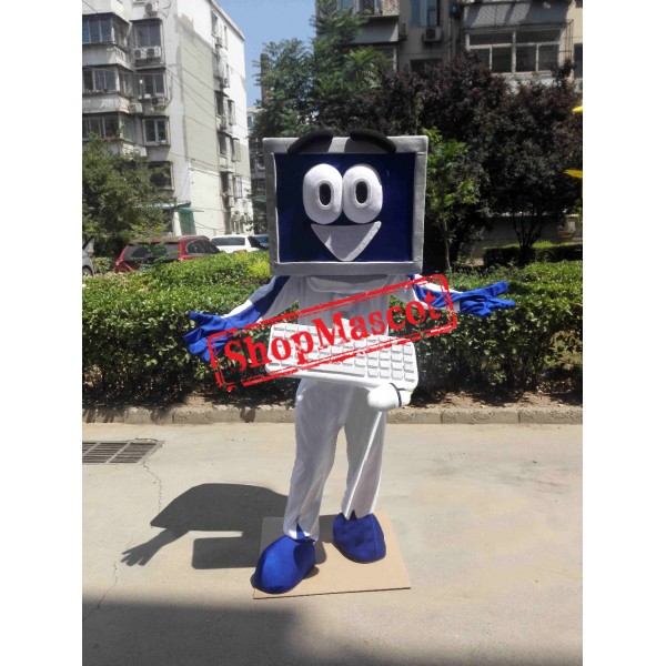 Friendly Lightweight Laptop Mascot Costume