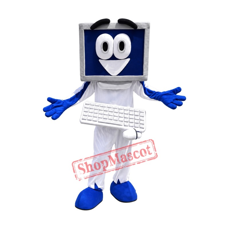 Friendly Lightweight Laptop Mascot Costume